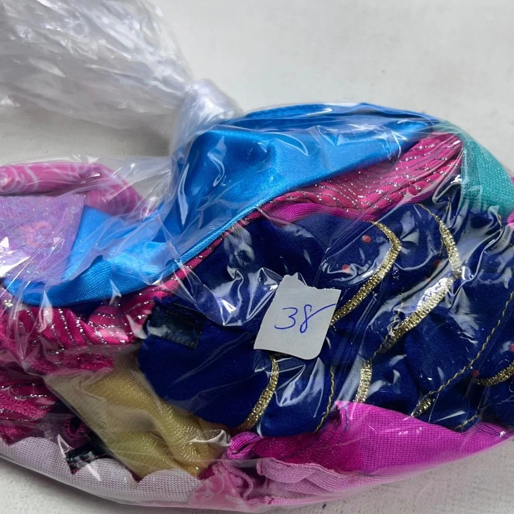 Mixed Doll Clothes Lot Pink Blue Ruffle Dress Skirt Pants Barbie Bratz Style 9pc